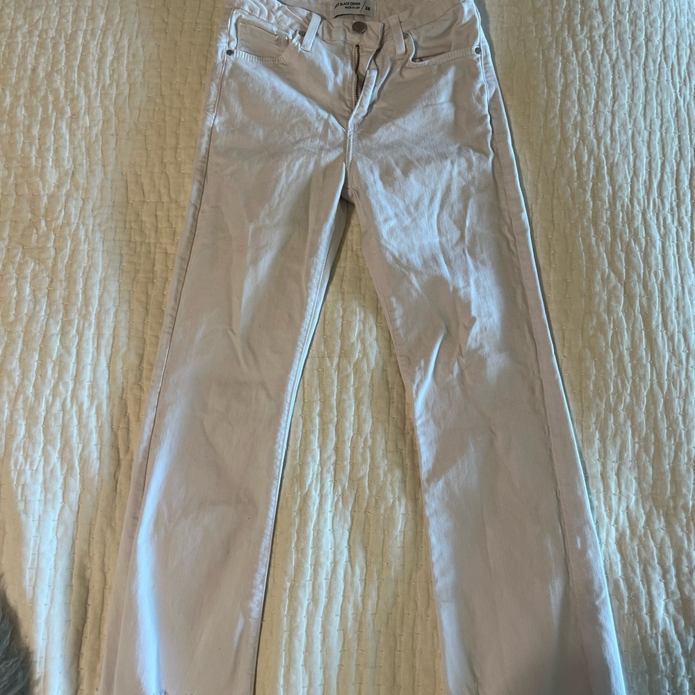 Just Black White Straight Leg Jeans